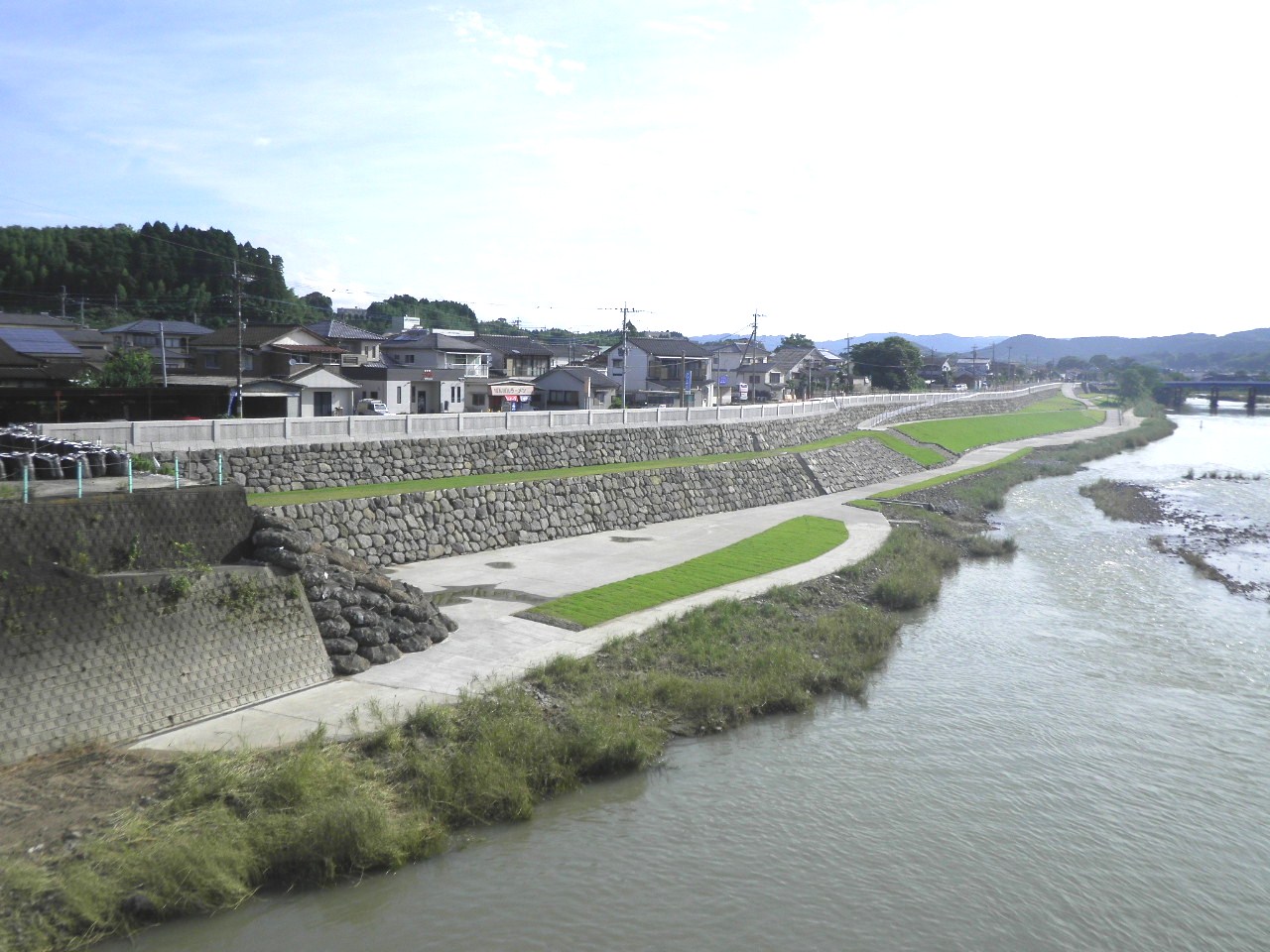 宮之城橋上流右岸築堤護岸工事